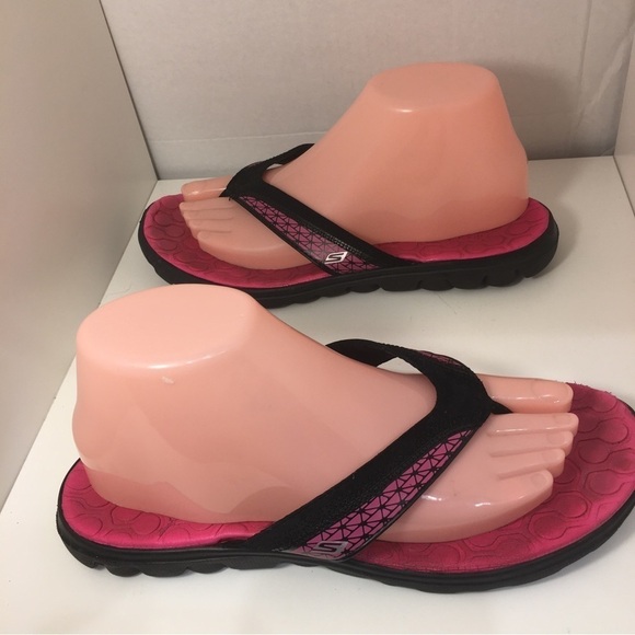 COPY - Skechers On the Go Sandals Size 8.5 Black Pink - Picture 5 of 7